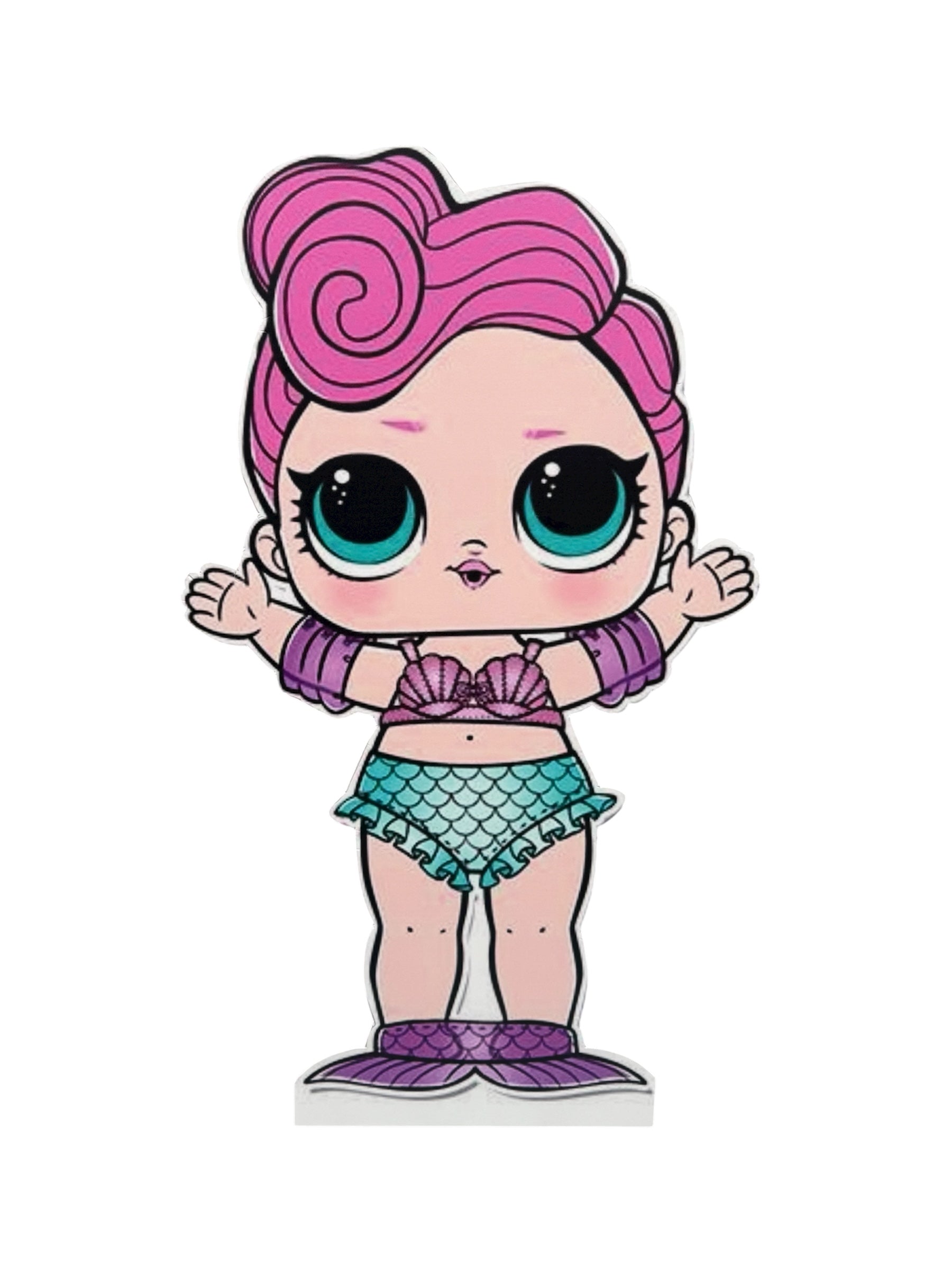 Cut-out "LOL SURPRISE Zeemeermin" maquettekarton - 75x45cm